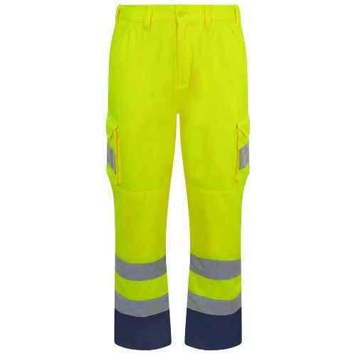 Prortx High Visibility Cargo Trousers HV Yellow